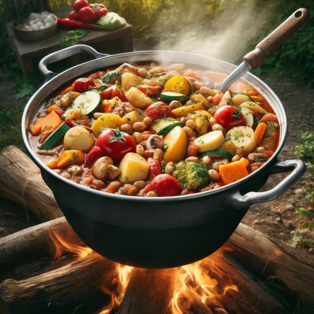 Vegetariánsky guláš v kotlíku