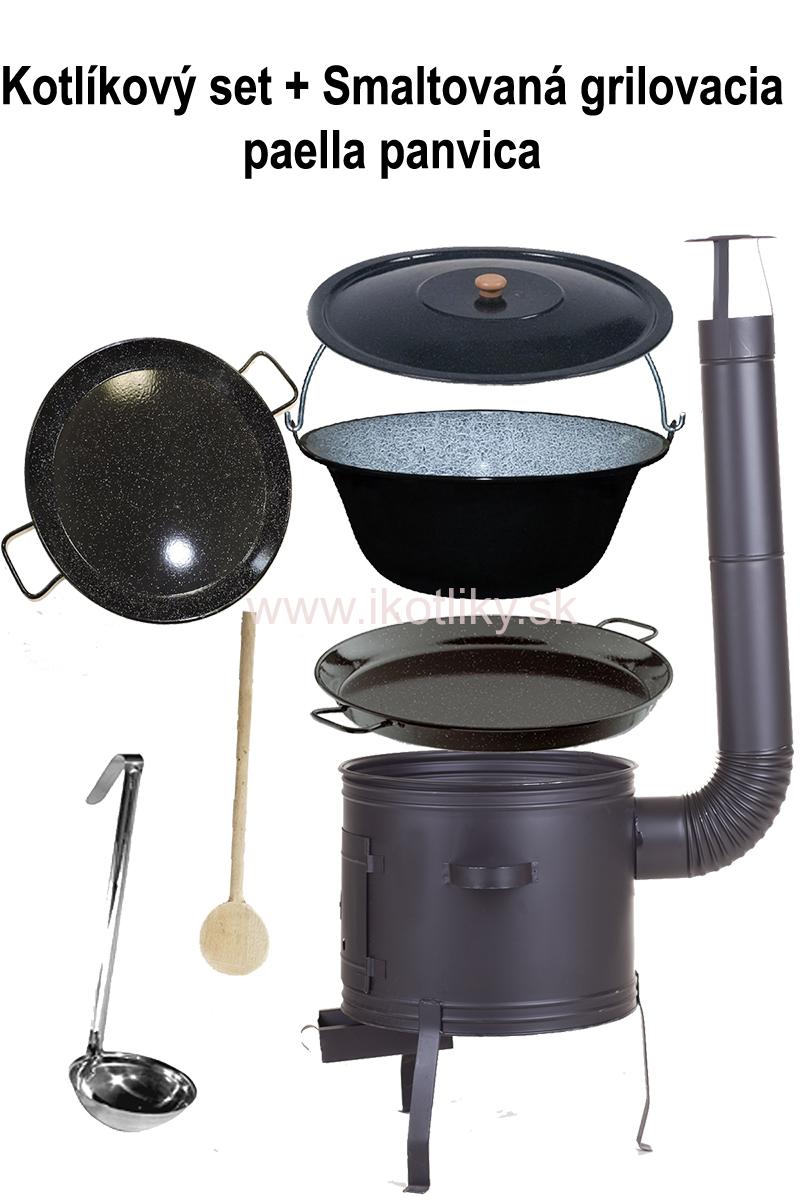 Kotlíkový set 13L + Paella smalt