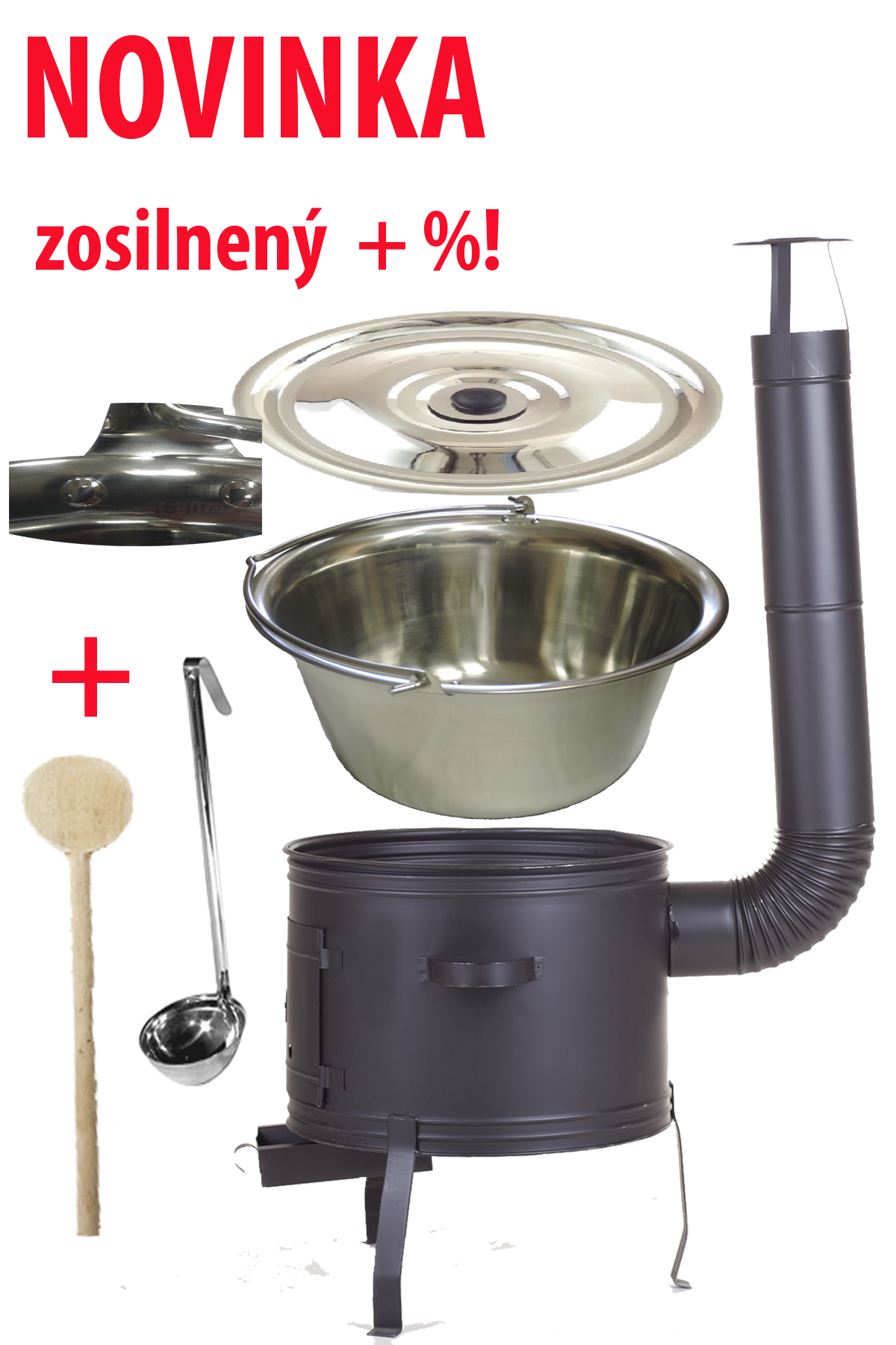 Nerezový gulášový set 10 L Zosilnený