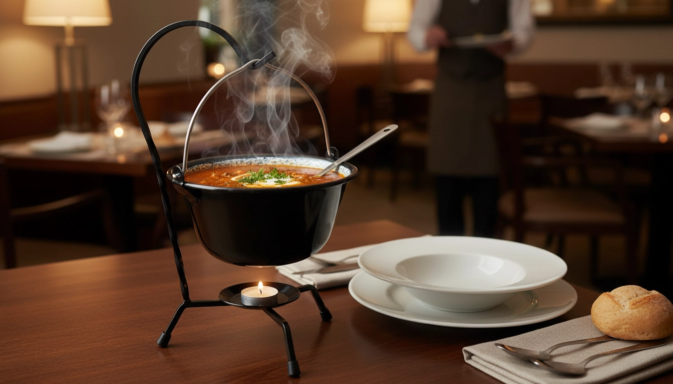 mini kotlík na servírovanie