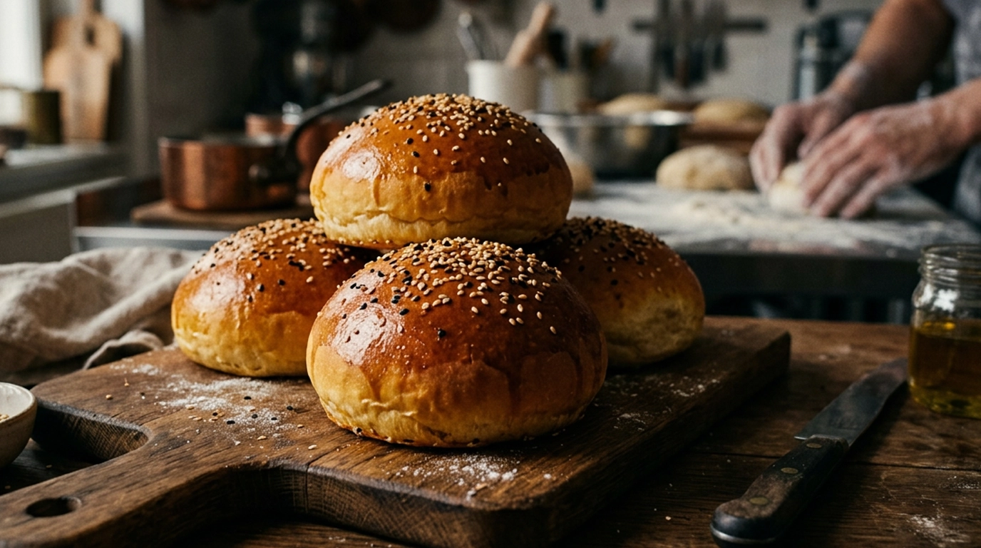 Briošková žemla na burger
