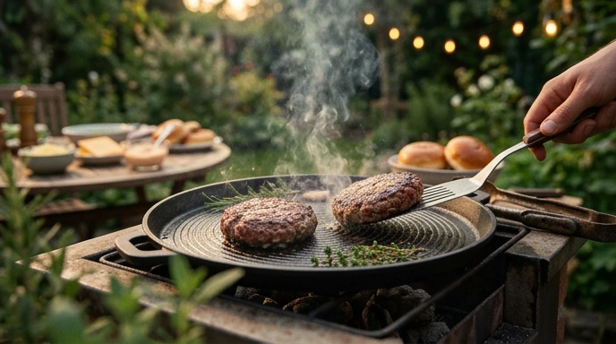 burger na liatinovej platni
