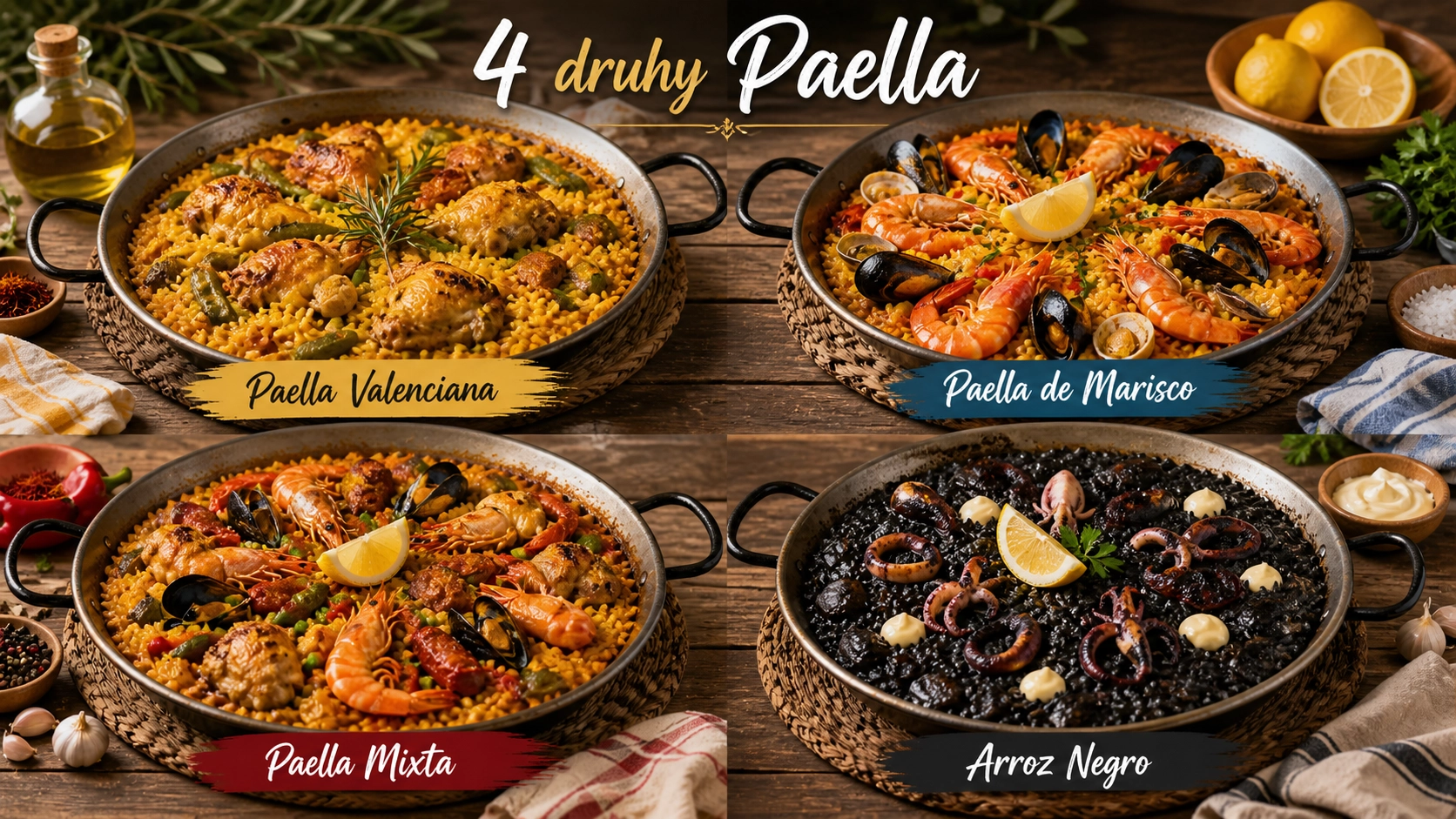 druhy paella