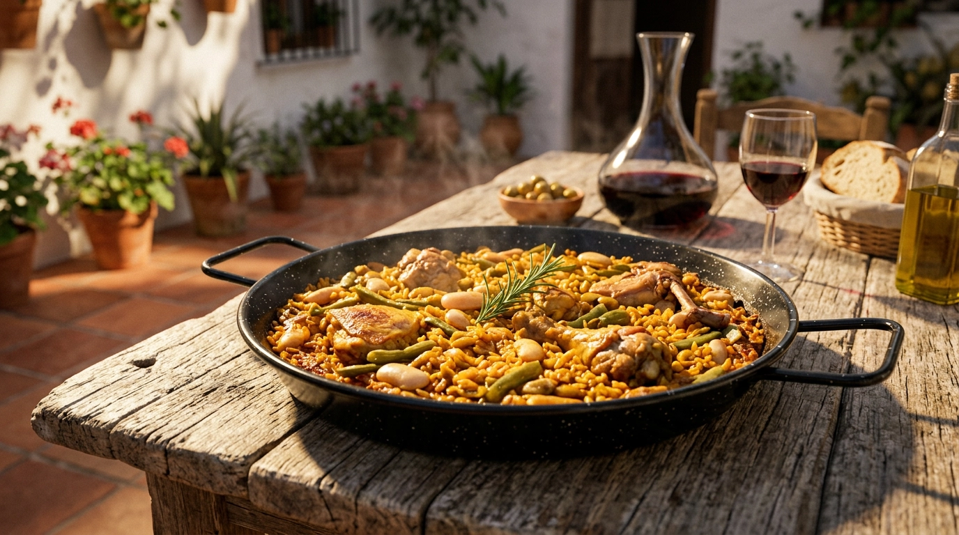 Paella Valenciana recept