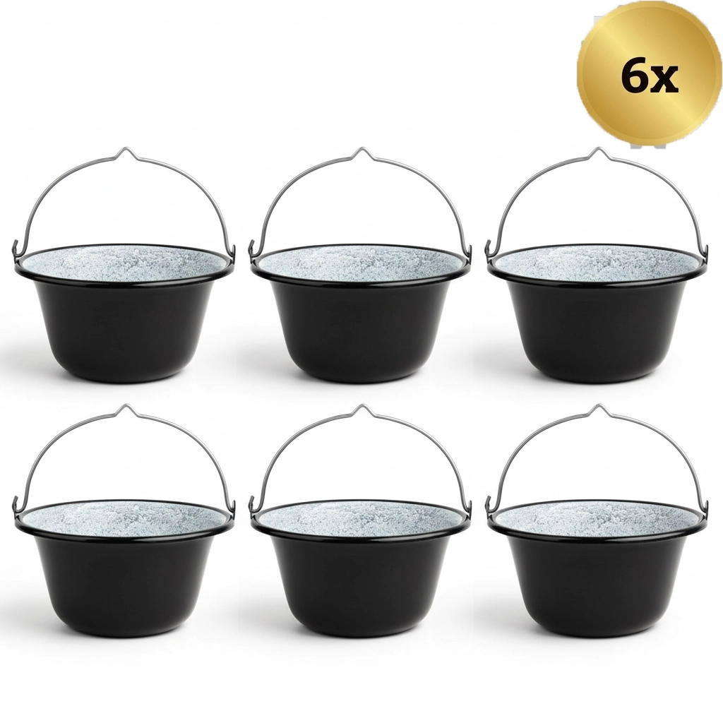 Súprava smaltovaných mini kotlíkov 6x