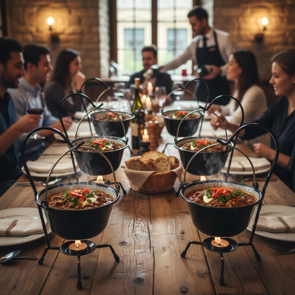 Súprava servírovacích kotlíkov 6 ks so stojanom