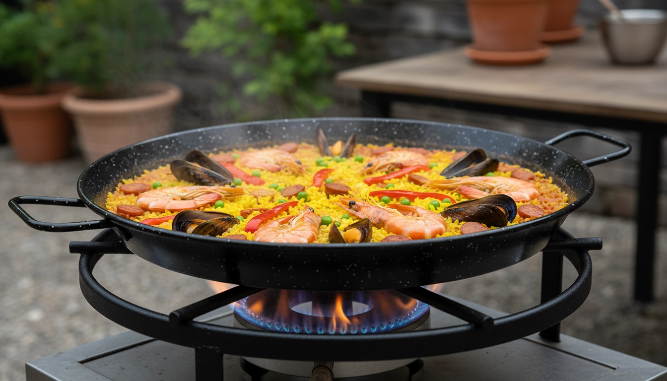 Smaltovaná paella panvica 46 cm
