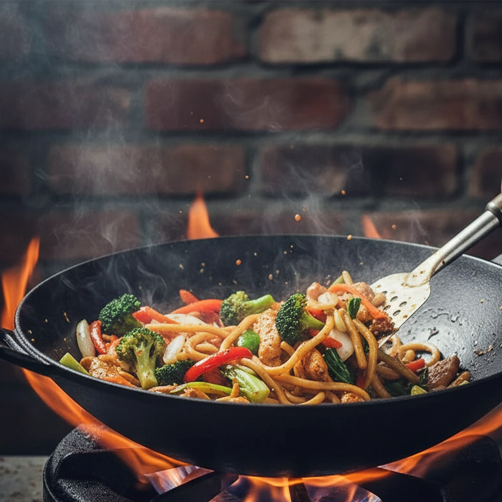 Liatinový wok 50 cm