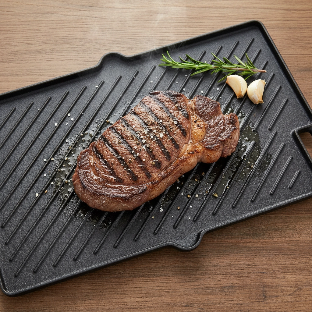 Liatinová platňa na grilovanie 45x25 cm