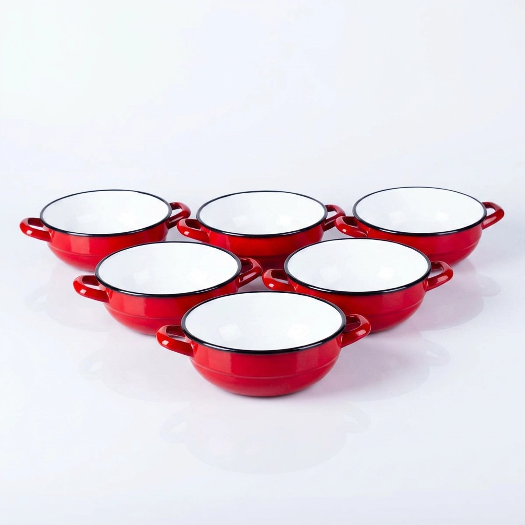 Smaltované misky 14 cm 6 ks