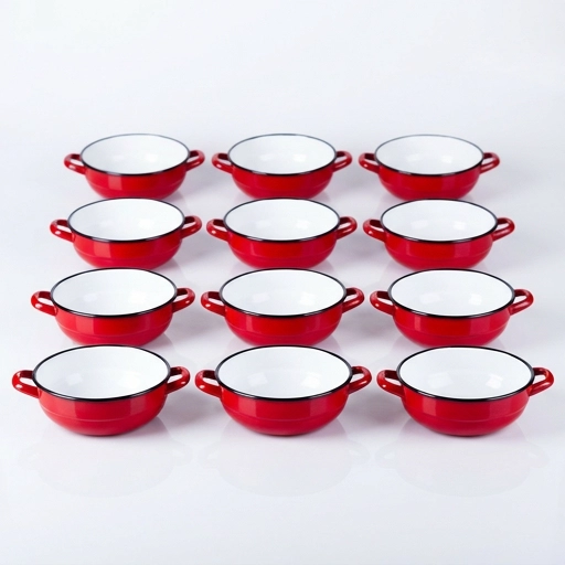 Smaltované misky 14 cm 24 ks