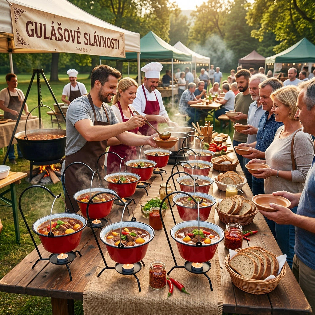 Servírovacie kotlíky na guláš červené so stojanom 24 kusov
