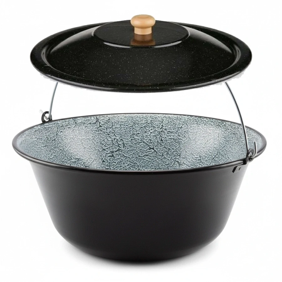 Smaltovaný kotlík 13 L kompletka