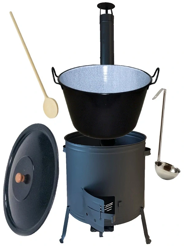 Zabíjačková súprava 70L + 3x Nádoba na masť 2L