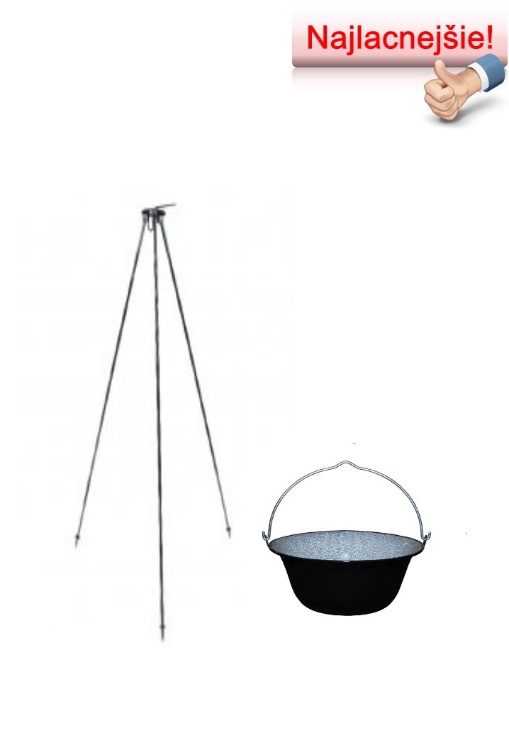 Smaltovaný kotlík s trojnožkou 13 l