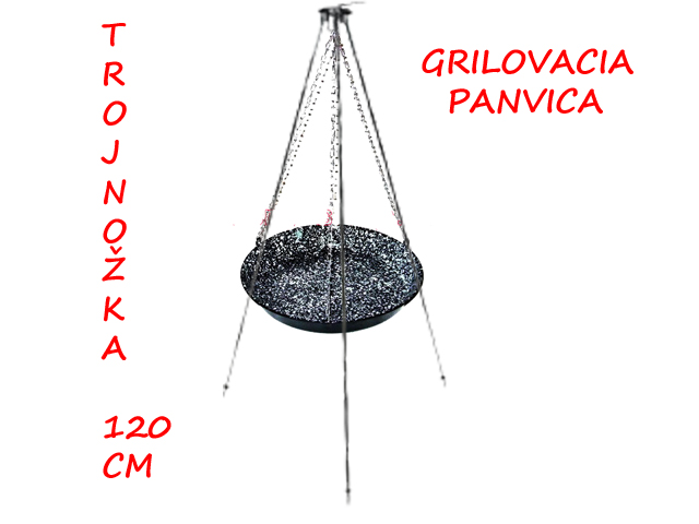 Grilovanie - Trojnožka s panvicou na grilovanie