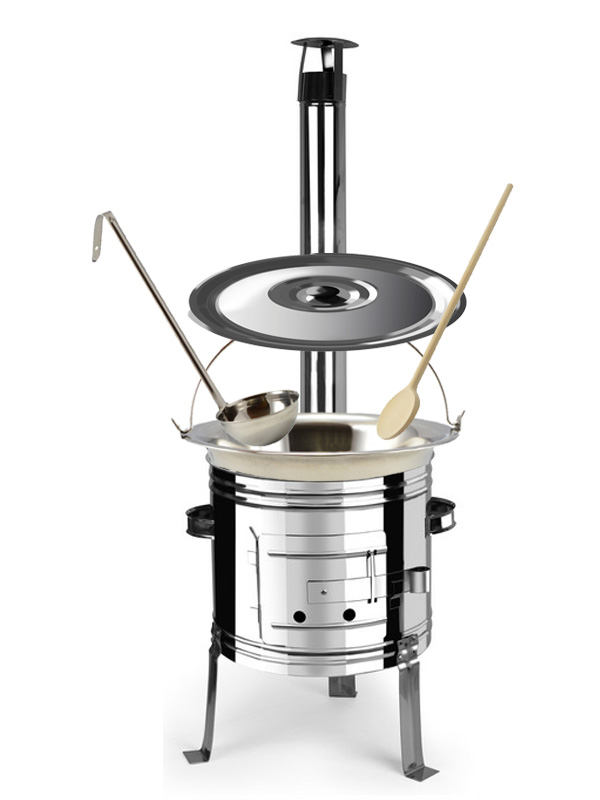 Nerezový kotlík 15 L (1,2mm) + Nerezová kotlina Perfect 36