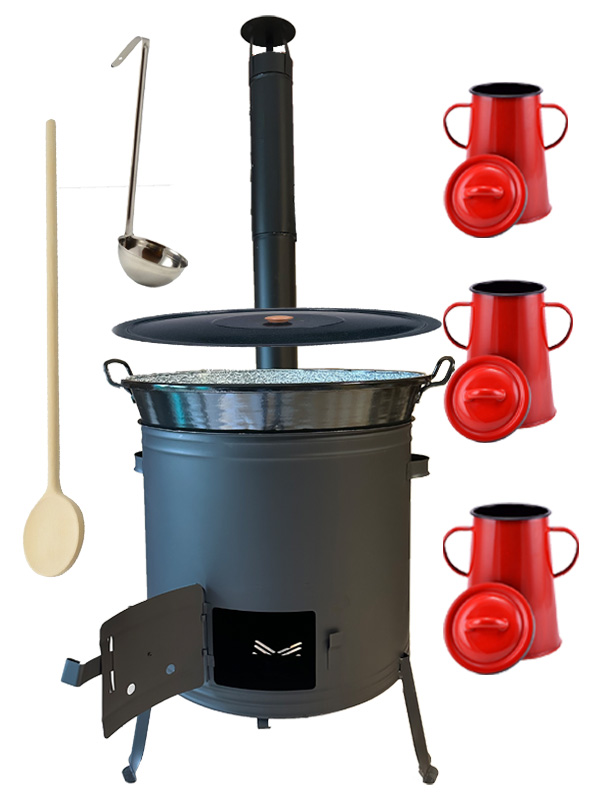 Zabíjačková súprava 60L + 3x Nádoba na masť 2L