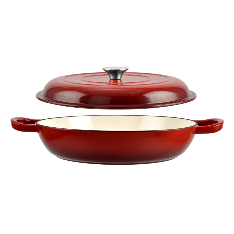 Smaltovaná liatinová panvica RED 30 cm