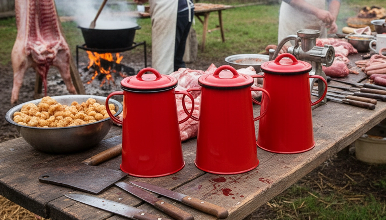 Nádoby na masť na zabíjačku geletky
