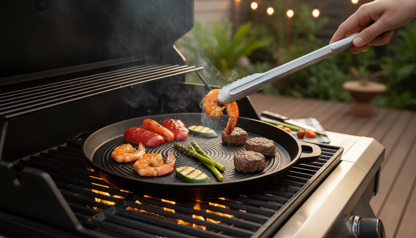 Liatinová grilovacia doska 