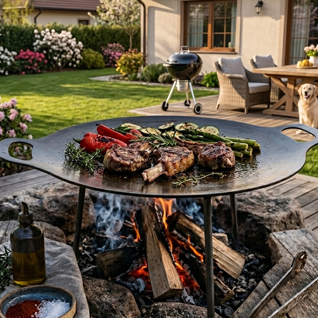 Panvica na grilovanie železná